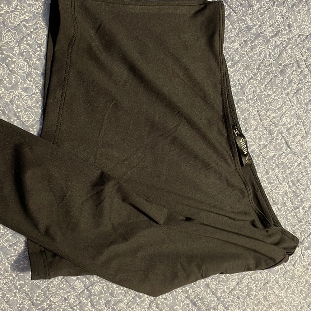 Black, one sleeve crop top